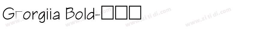 Georgiia Bold字体转换
